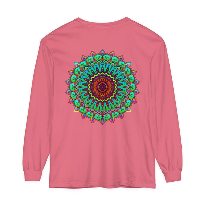 Vibrant Mandala Long Sleeve T-Shirt - Spiritual Art 24