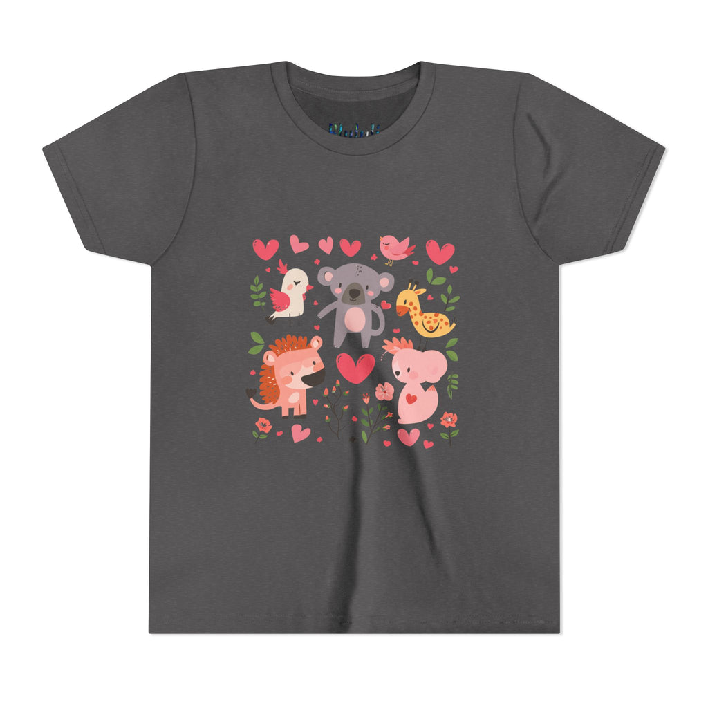Entzückendes Animal Love Jugend T-Shirt, Süßes Kindershirt, Tier Grafik T-Shirt, Kindergeschenk, Geburtstags- oder Urlaubsoutfit 