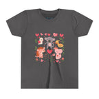 Entzückendes Animal Love Jugend T-Shirt, Süßes Kindershirt, Tier Grafik T-Shirt, Kindergeschenk, Geburtstags- oder Urlaubsoutfit 