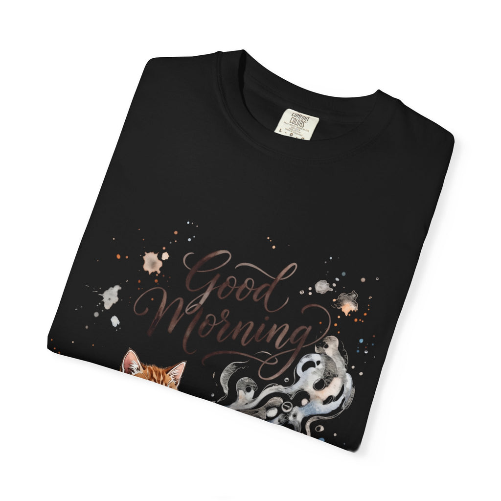 Good Morning Cat Coffee T-Shirt