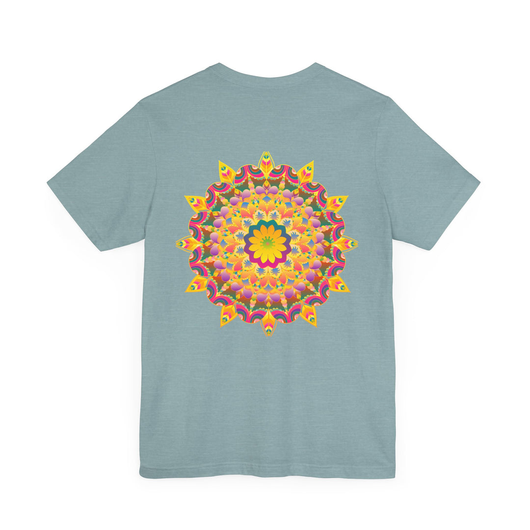 Vibrant Mandala Tee featuring a colorful and intricate design representing peace and harmony, perfect for adding a touch of positivity and style to your wardrobe