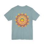 Vibrant Mandala Tee featuring a colorful and intricate design representing peace and harmony, perfect for adding a touch of positivity and style to your wardrobe