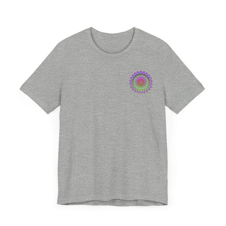 Vibrant Mandala Tee featuring intricate spiritual design for peace and harmony