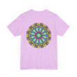 Vibrant Mandala Tee featuring intricate spiritual design for peace and harmony
