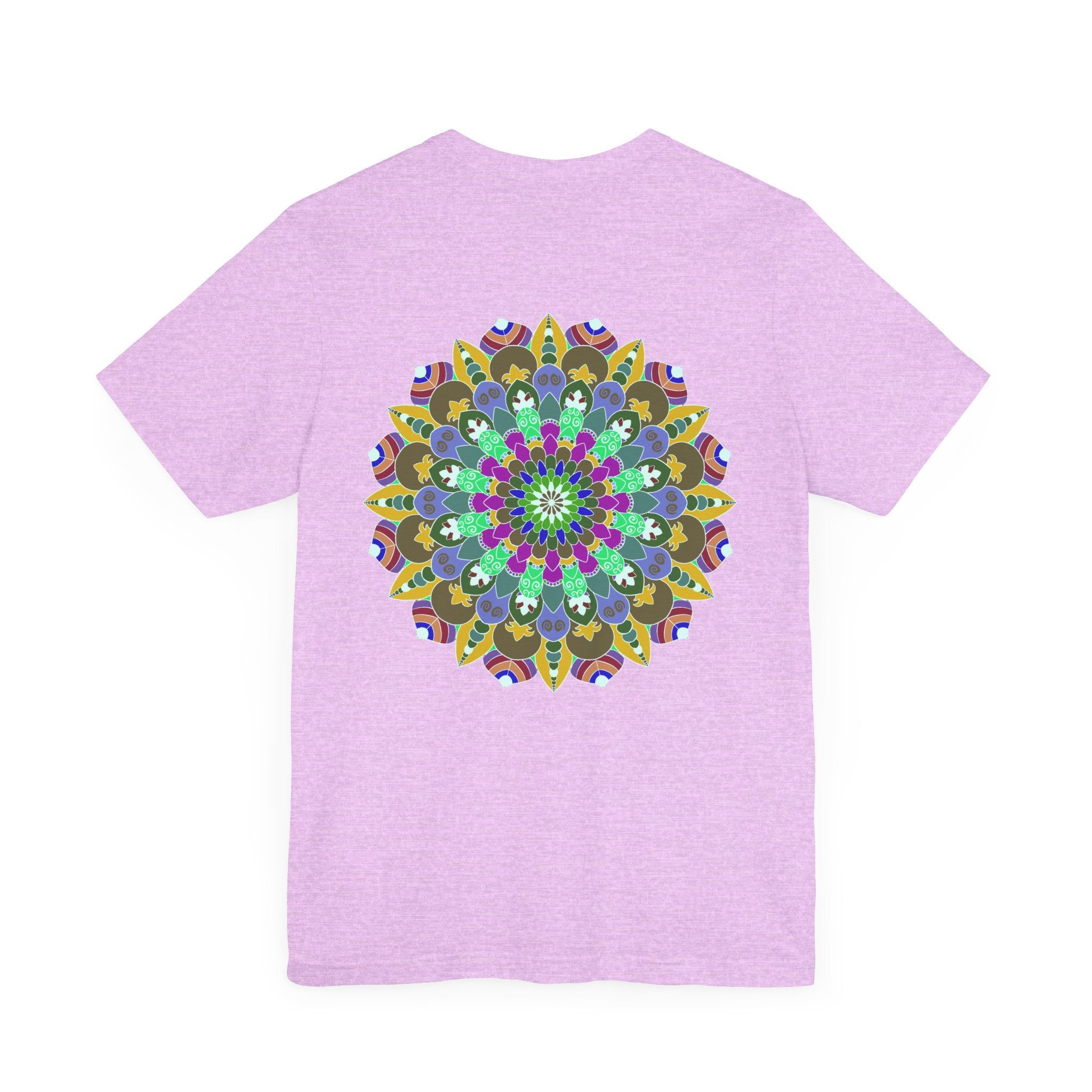 Vibrant Mandala Tee featuring intricate spiritual design for peace and harmony