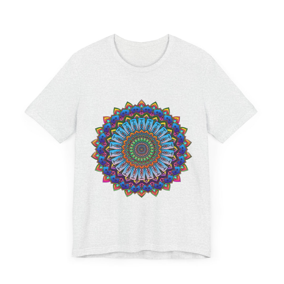 Vibrant Mandala Tee featuring a colorful and intricate design, perfect for adding a pop of color to your wardrobe