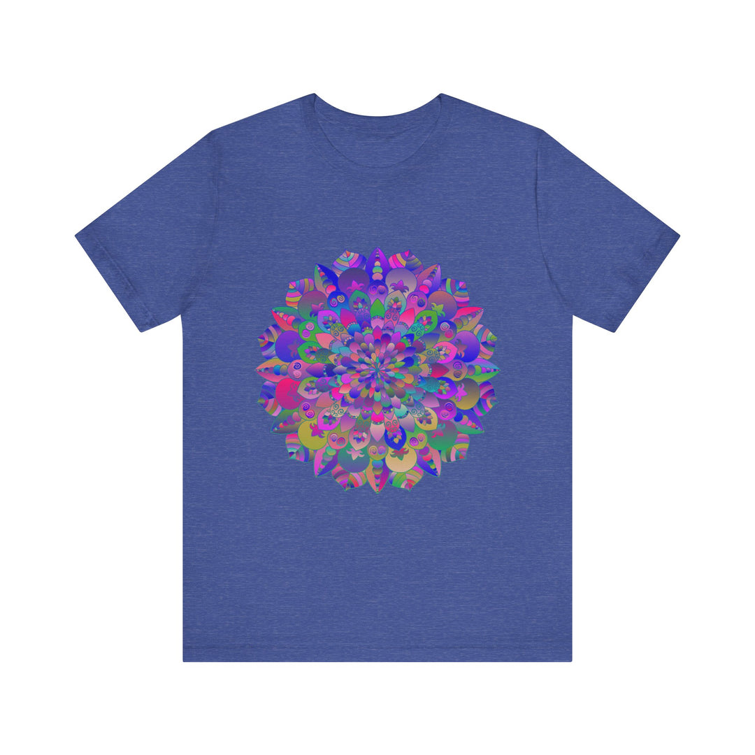 Vibrant Mandala T-Shirt showcasing intricate spiritual art and vibrant colors