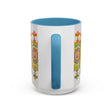 Aesthetic mandala art mug with intricate and colorful design for coffee lovers