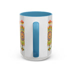 Aesthetic mandala art mug with intricate and colorful design for coffee lovers