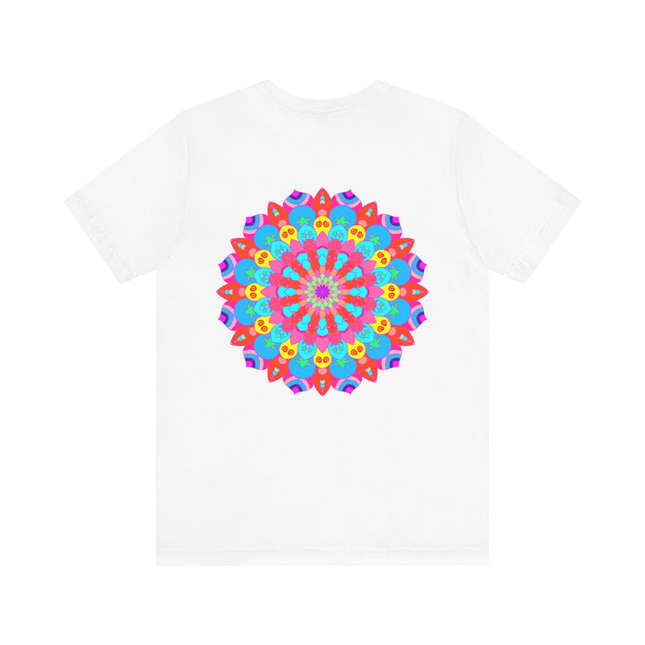 Vibrant and colorful mandala tee with intricate design, representing spiritual peace and harmony, perfect for bringing positive energy and mindfulness into your wardrobe