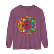 Colorful and intricate mandala design long sleeve t-shirt for men and women