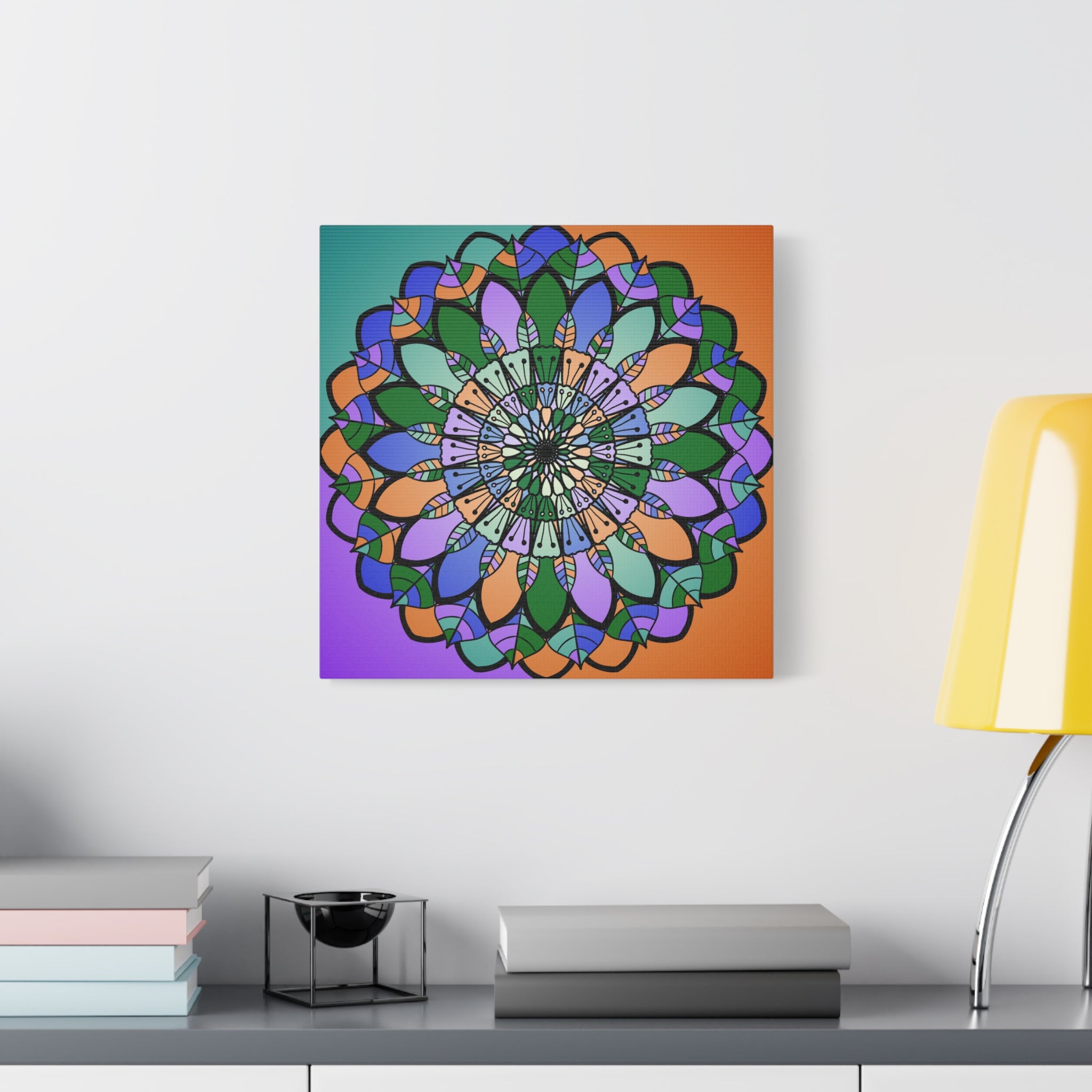 Floral Mandala Matte Canvas Wall Art