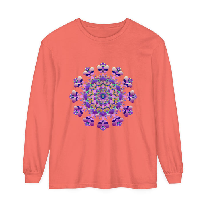 Intricate Mandala Long Sleeve T-Shirt - Unisex, featuring detailed mandala design