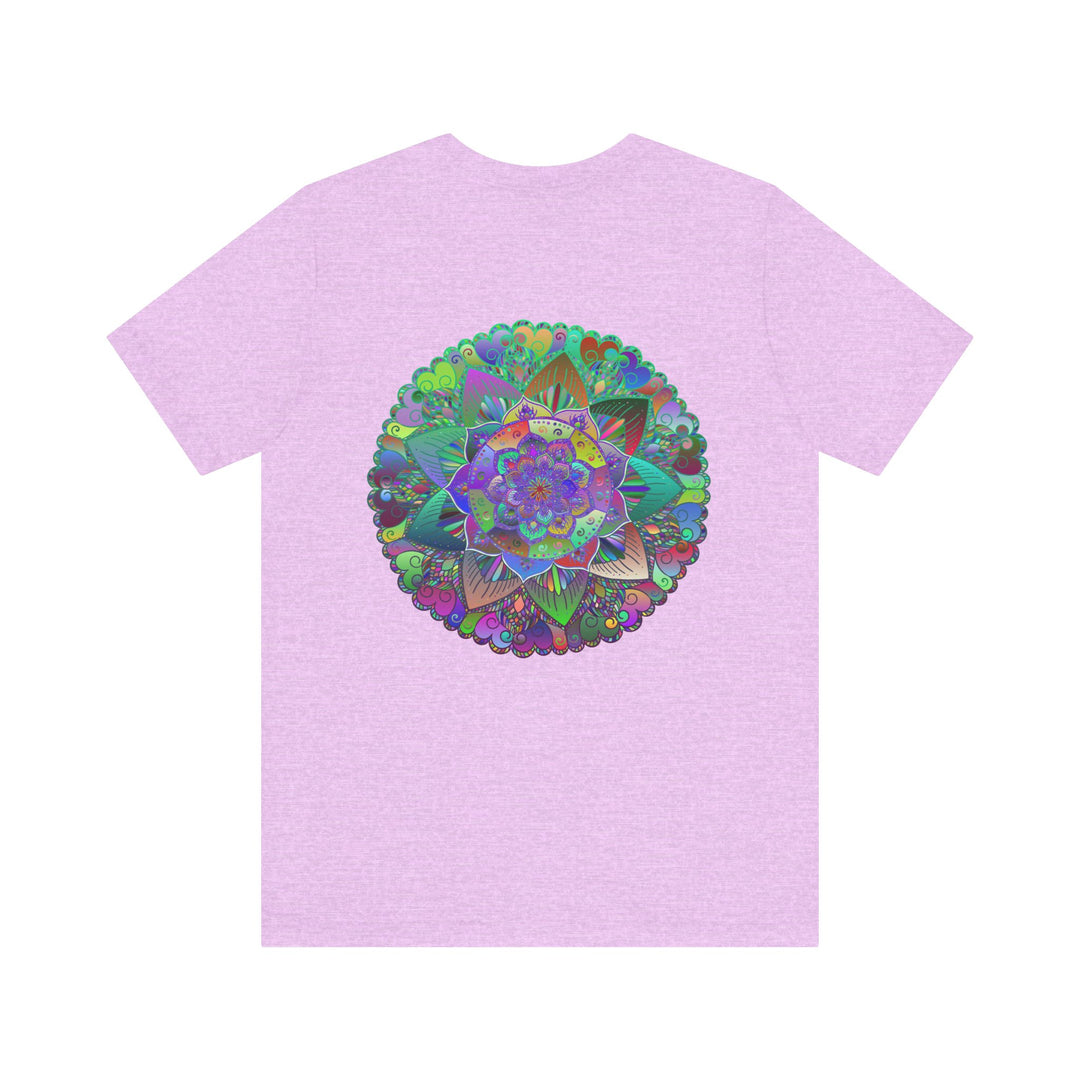 Vibrant Mandala T-Shirt featuring intricate spiritual design symbolizing peace and harmony, perfect for expressing your inner peace and spiritual connection