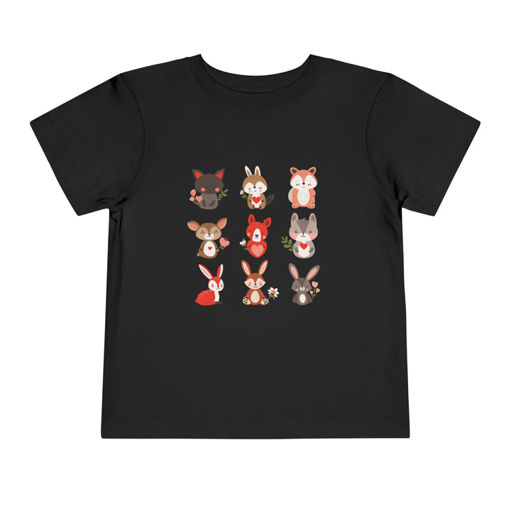 Animal Love Toddler Tee, Cute Cartoon Animals T-Shirt for Kids
