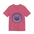 Colorful Mandala Meditation Tee featuring an intricate and vibrant design perfect for yoga and relaxation