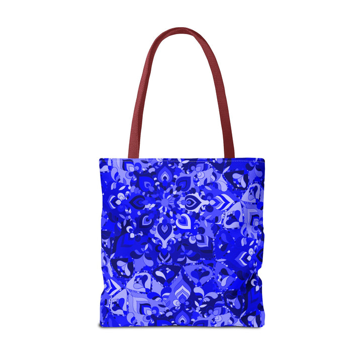 Borsa tote con design mandala blu per un uso quotidiano elegante