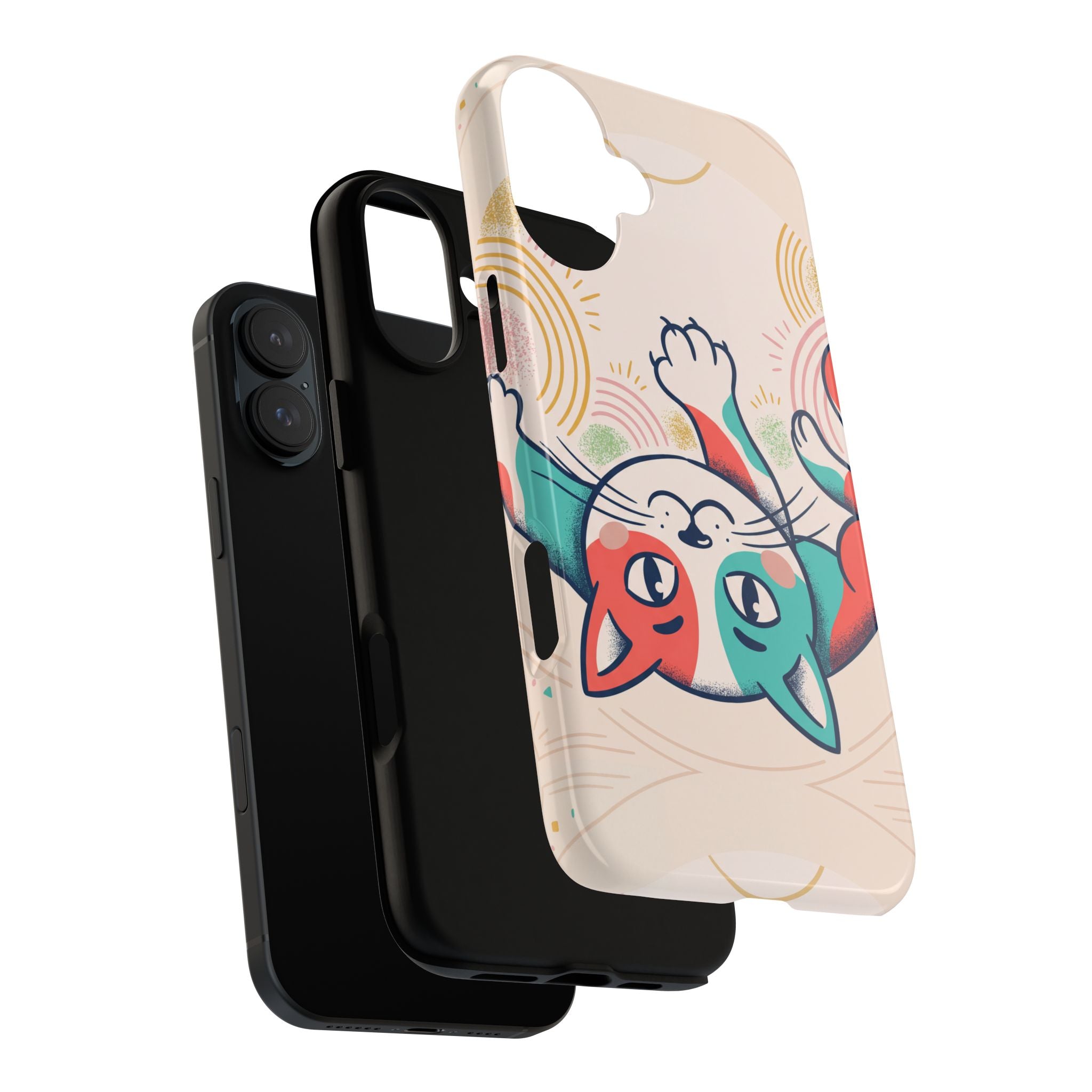 Phone Case — Cute Retro Calico Cat Protective Cover