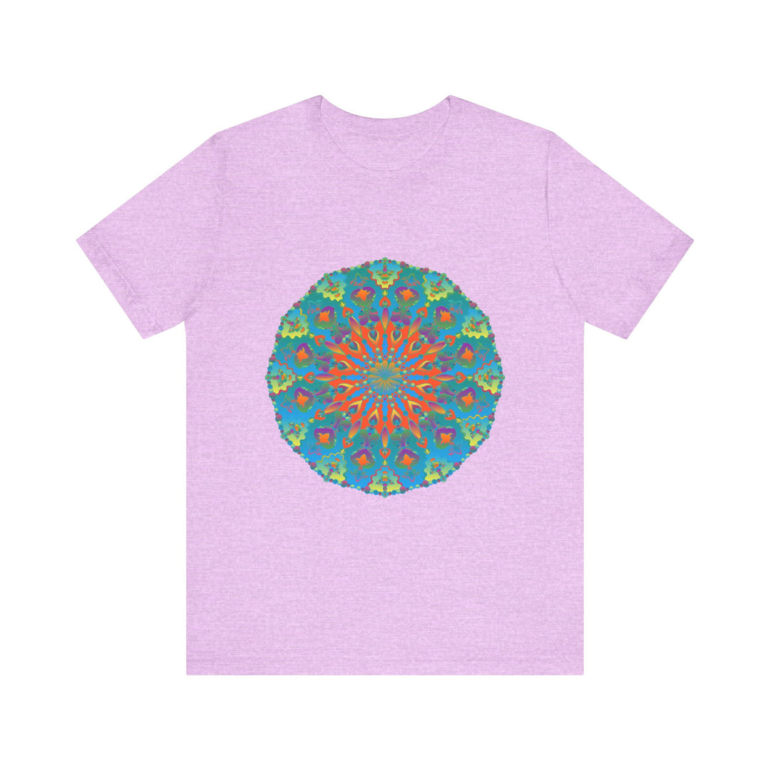 Vibrant and intricate Rainbow Mandala Tee with colorful and detailed design