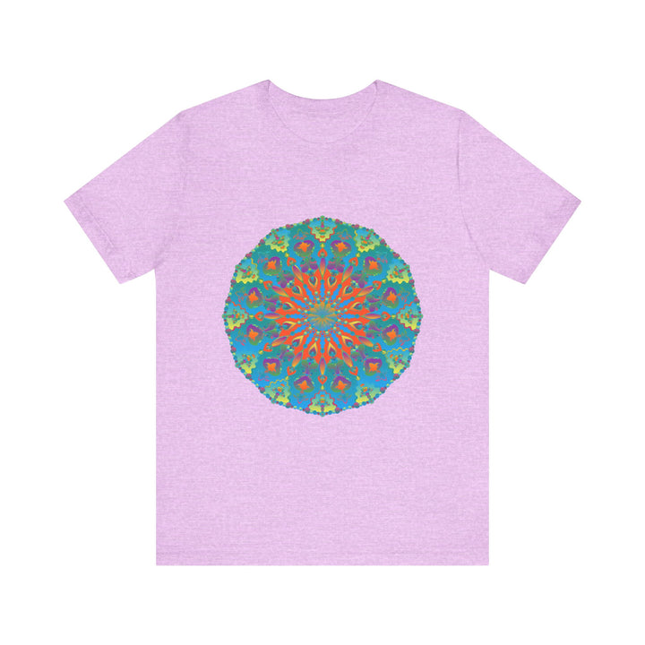 Vibrant and intricate Rainbow Mandala Tee with colorful and detailed design