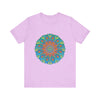 Vibrant and intricate Rainbow Mandala Tee with colorful and detailed design