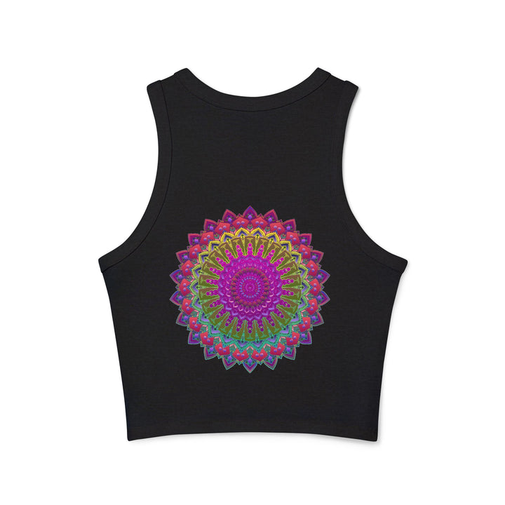 Colorful and eye-catching Mandala Racerback Tank Top perfect for yoga or workout sessions