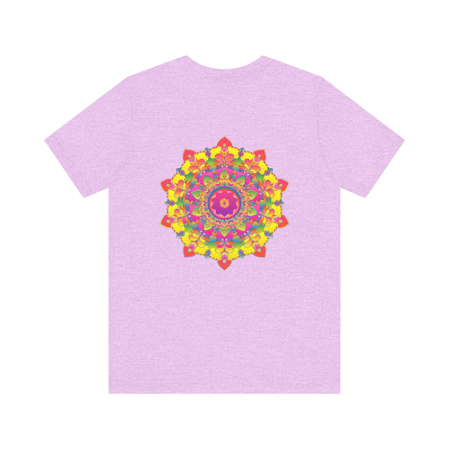 Vibrant Mandala Tee featuring an intricate, colorful mandala design promoting spiritual peace and harmony
