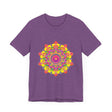 Vibrant Mandala Tee with Colorful Floral Design - Perfect for adding a pop of color to any outfit