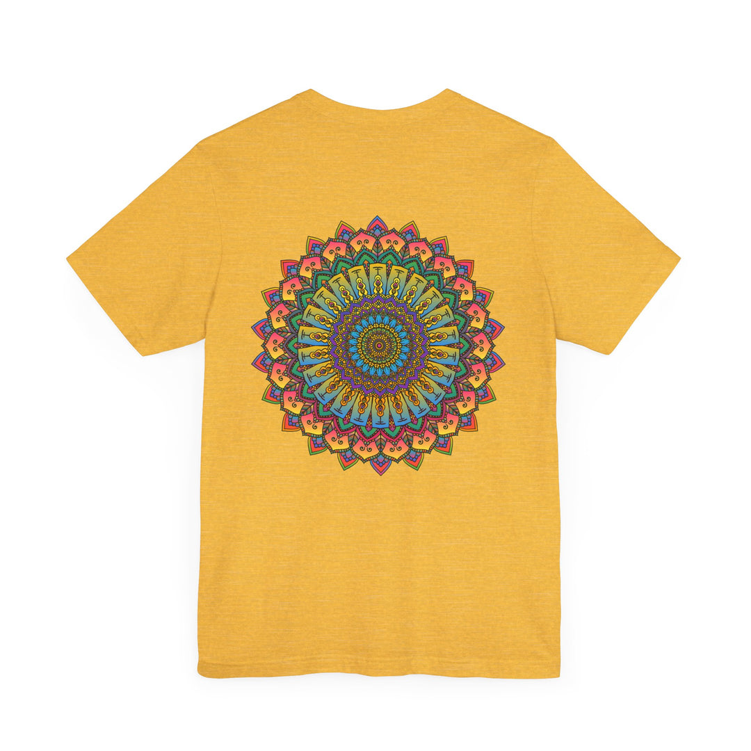 Vibrant Mandala Tee featuring intricate design and promoting spiritual peace and harmony for a mindful and balanced lifestyle