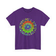 Stylish and comfortable mandala art yoga tee made of 100% cotton fabric