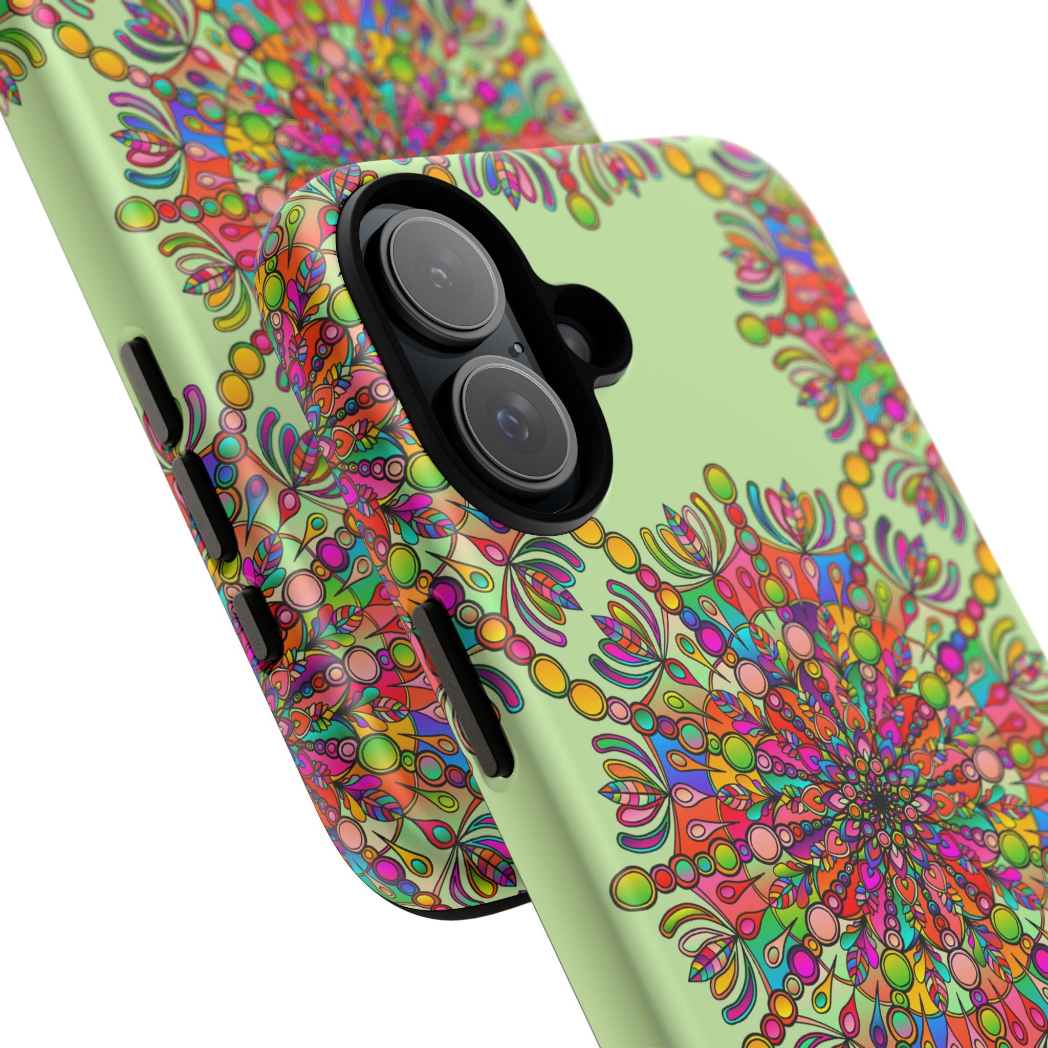 Custodia Vibrant Mandala per iPhone e Google Pixel | Custodie resistenti