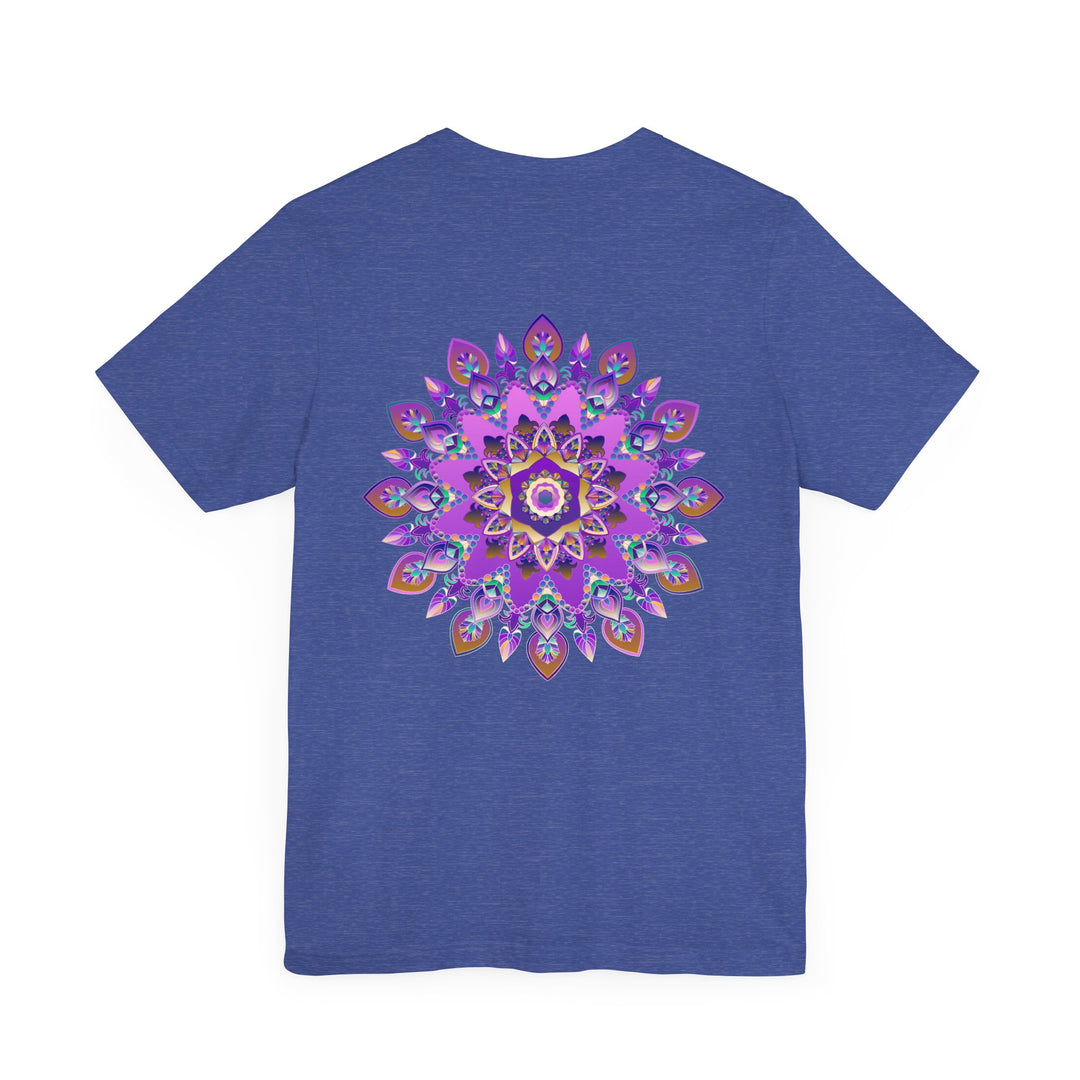 Beautiful purple mandala design t-shirt representing spiritual peace and harmony