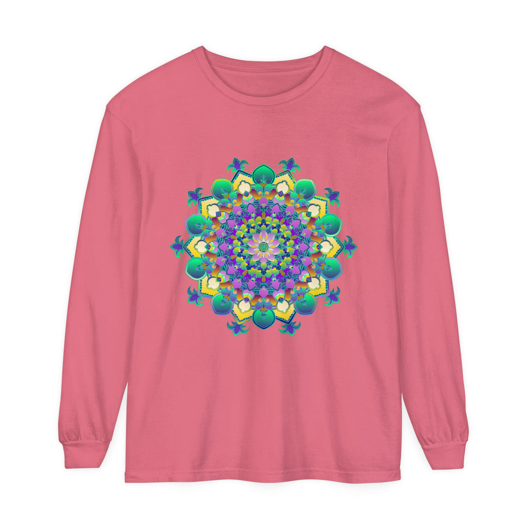 Beautiful and detailed mandala design long sleeve t-shirt for women