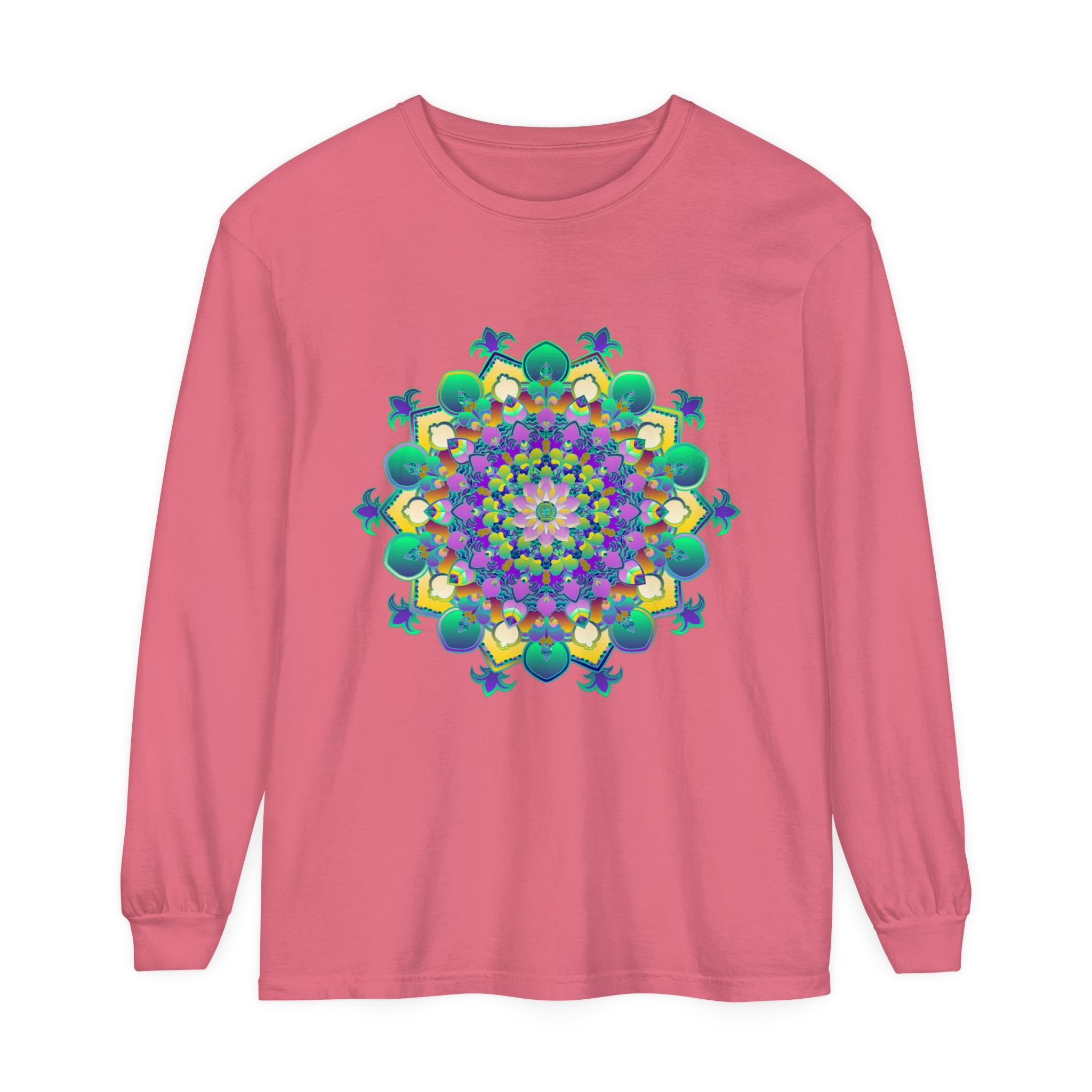 Beautiful and detailed mandala design long sleeve t-shirt for women