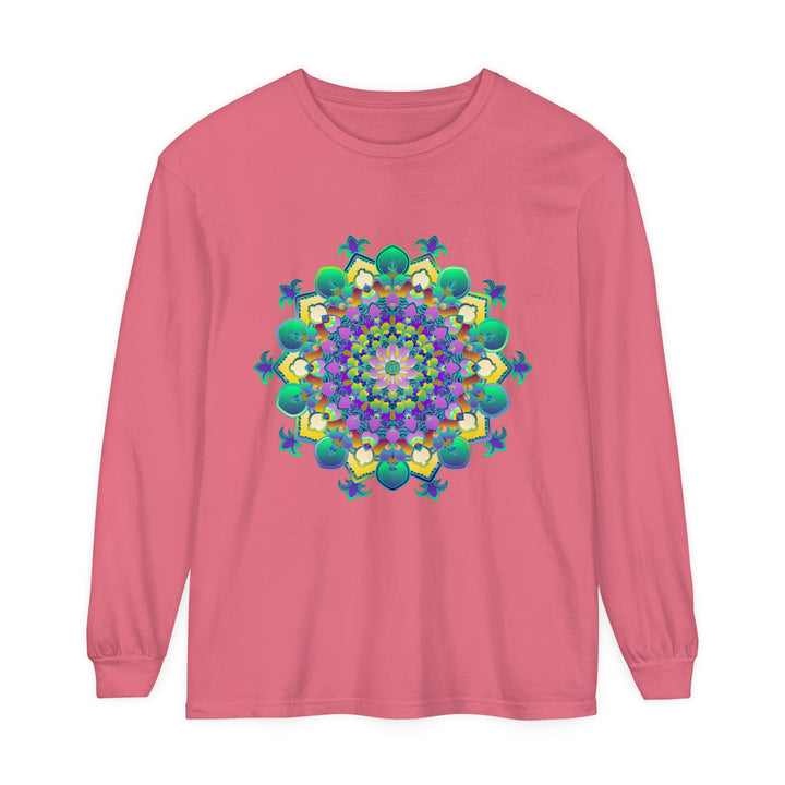 Beautiful and detailed mandala design long sleeve t-shirt for women