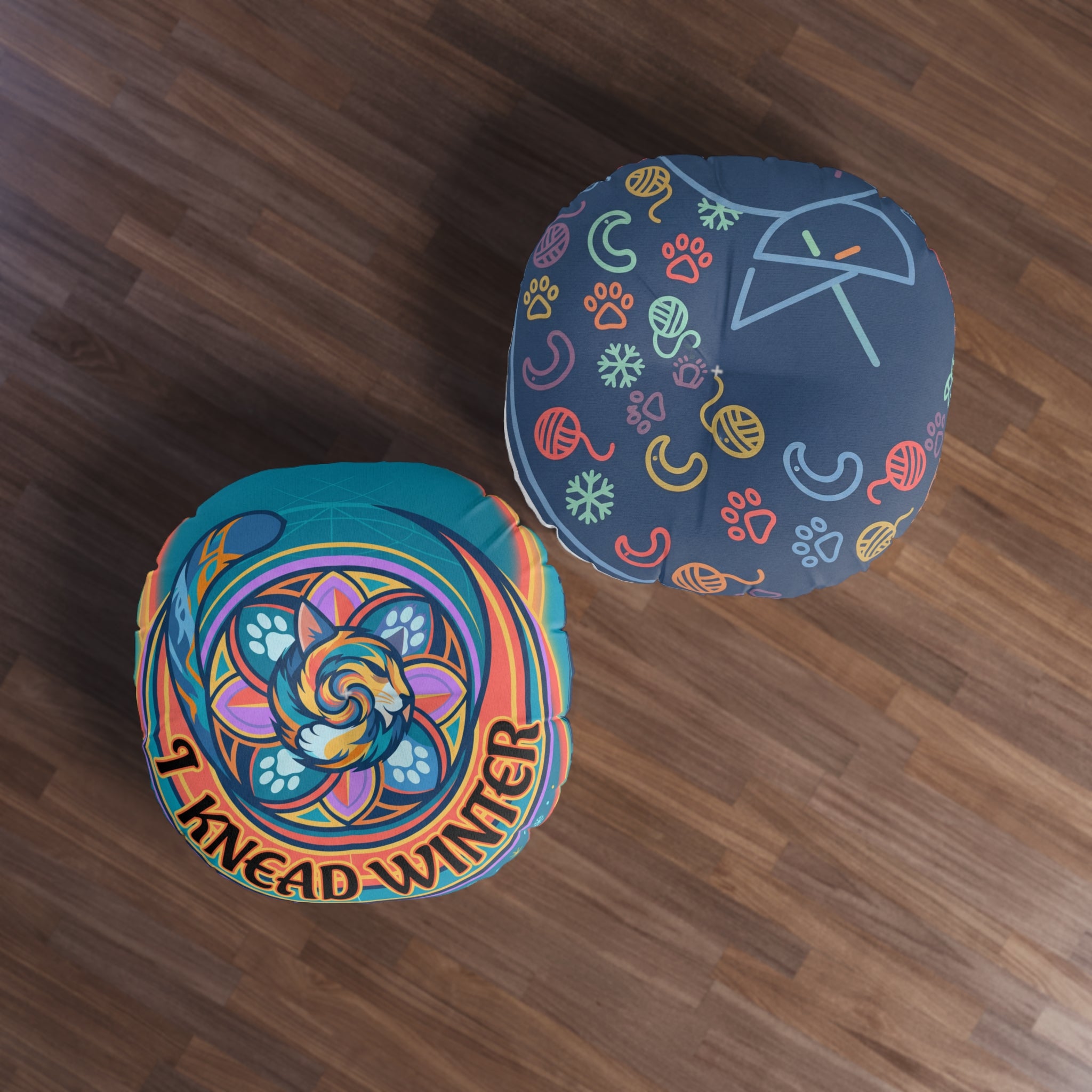 Sacred Geometry Cozy Cat Floor Pillow