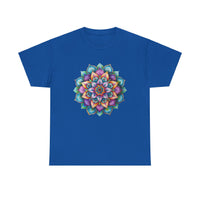 Comfortable and stylish unisex cotton t-shirt featuring mandala art design promoting mindfulness and tranquility
