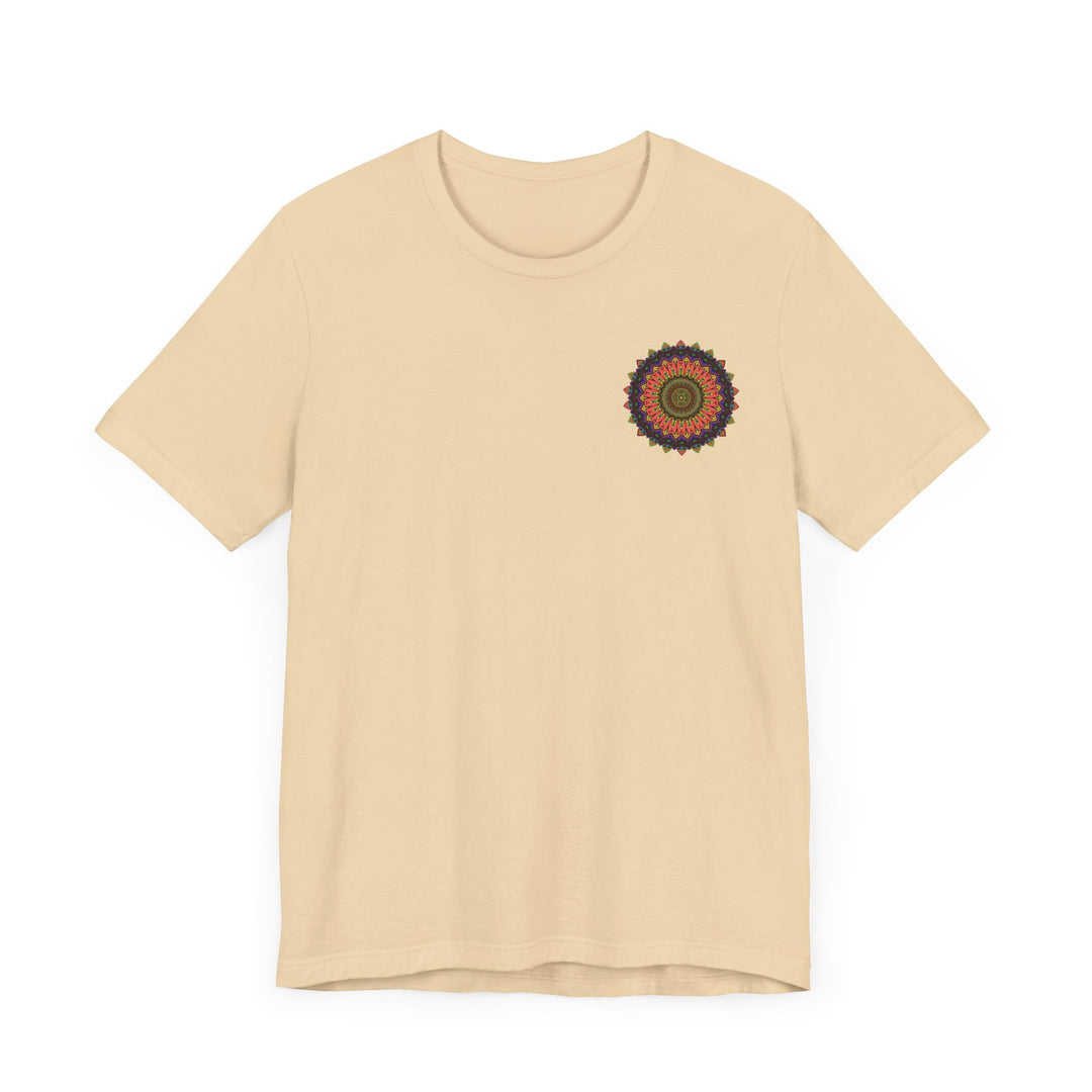 Artistic tee with mandala symbol for meditation and relaxation