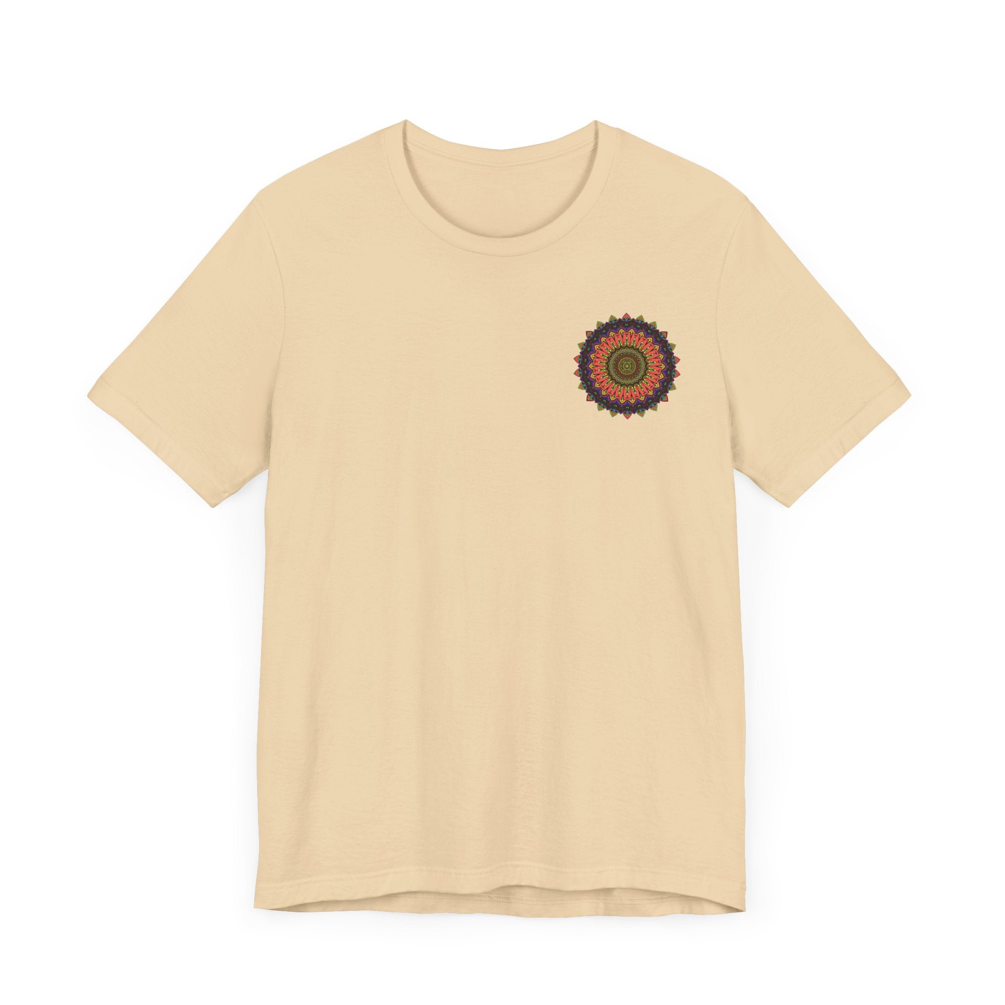 Artistic tee with mandala symbol for meditation and relaxation