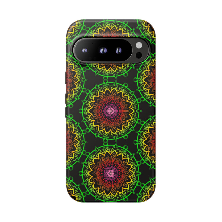 Artistic Mandala Phone Case with Bold Patterns and Modern Flair