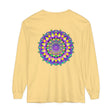 Colorful and intricate mandala design long sleeve t-shirt for both men and women