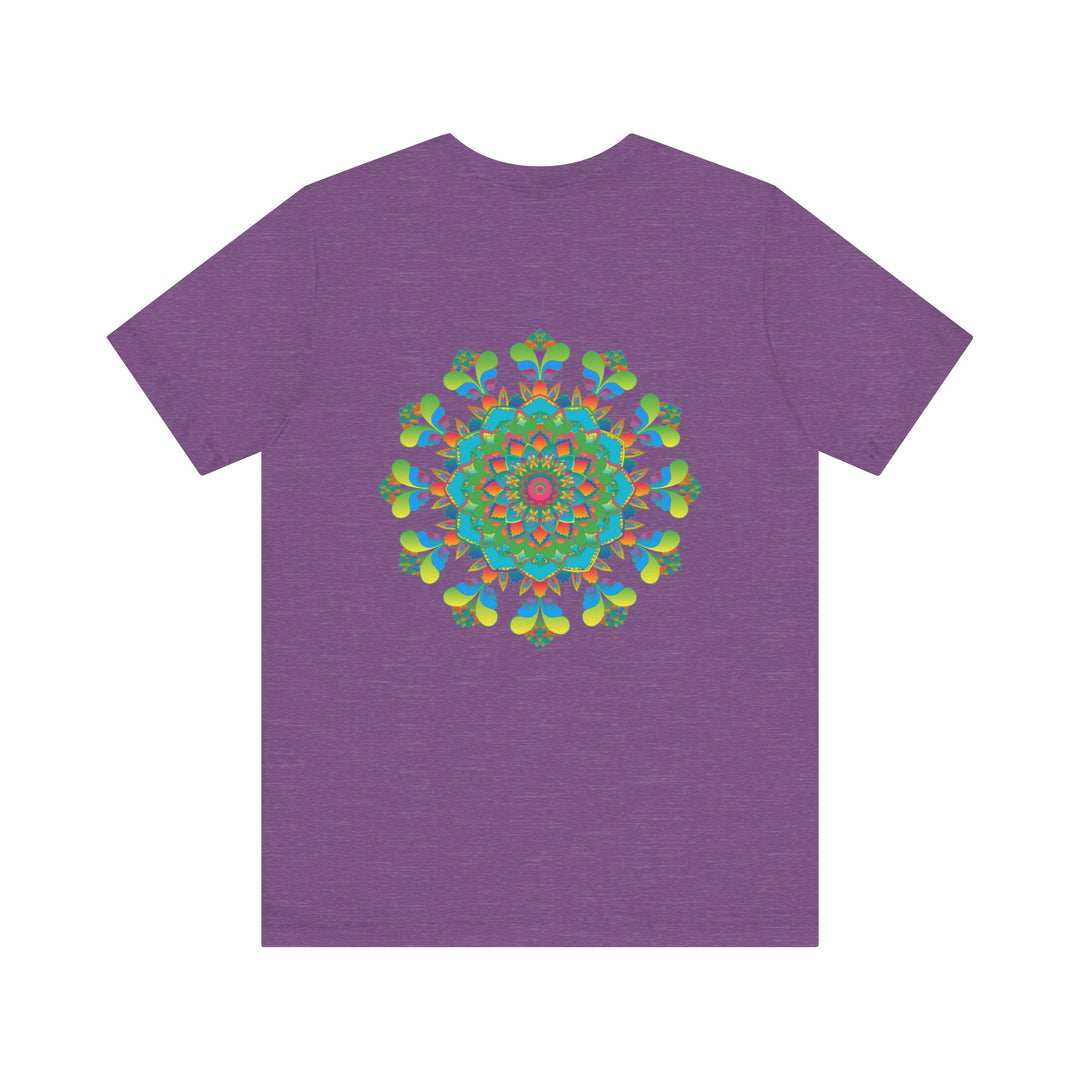 Colorful and intricate psychedelic mandala t-shirt with spiritual vibes and mesmerizing patterns