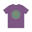 Colorful and intricate psychedelic mandala t-shirt with spiritual vibes and mesmerizing patterns