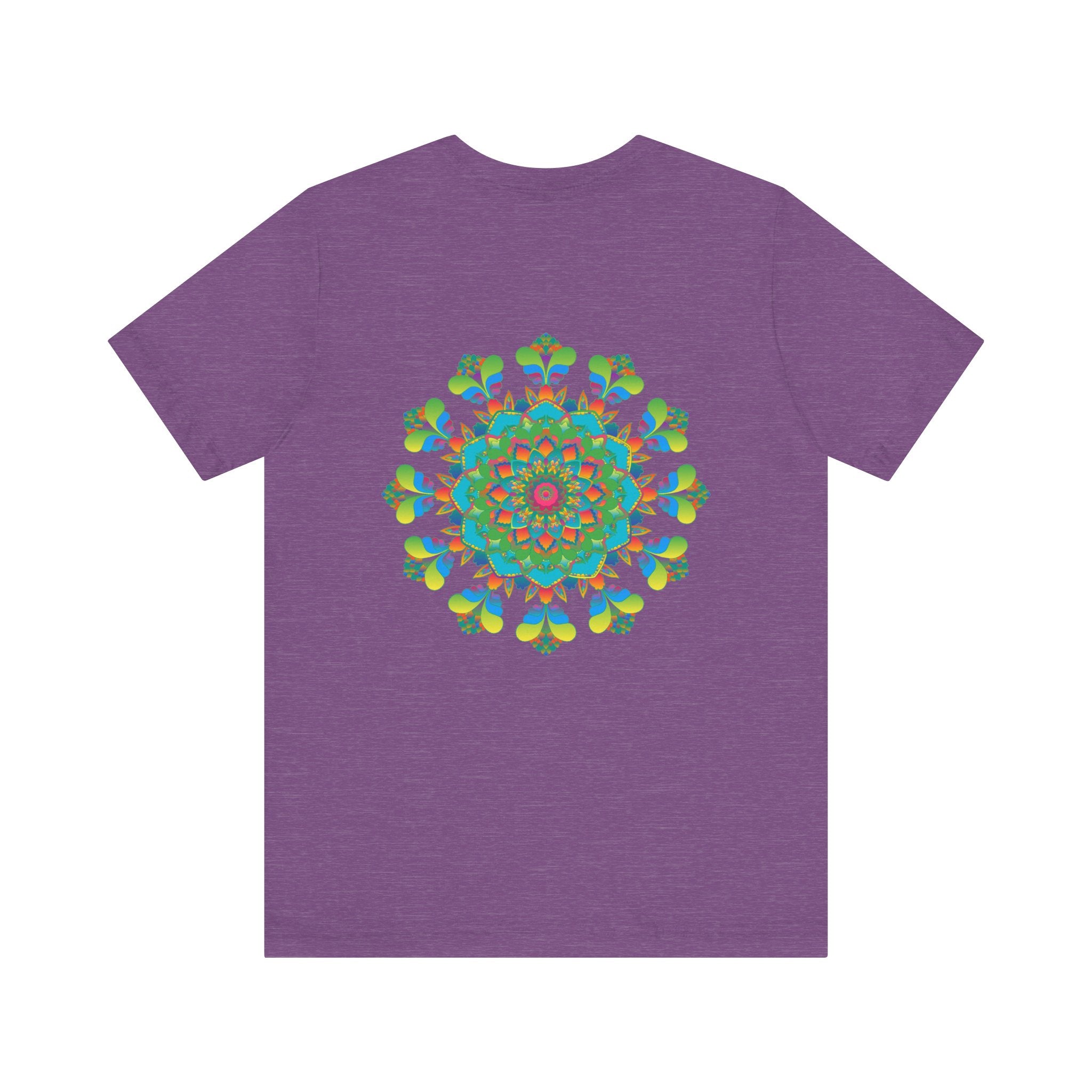 Colorful and intricate psychedelic mandala t-shirt with spiritual vibes and mesmerizing patterns