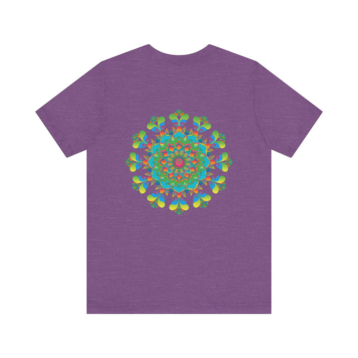 Colorful and intricate psychedelic mandala t-shirt with spiritual vibes and mesmerizing patterns