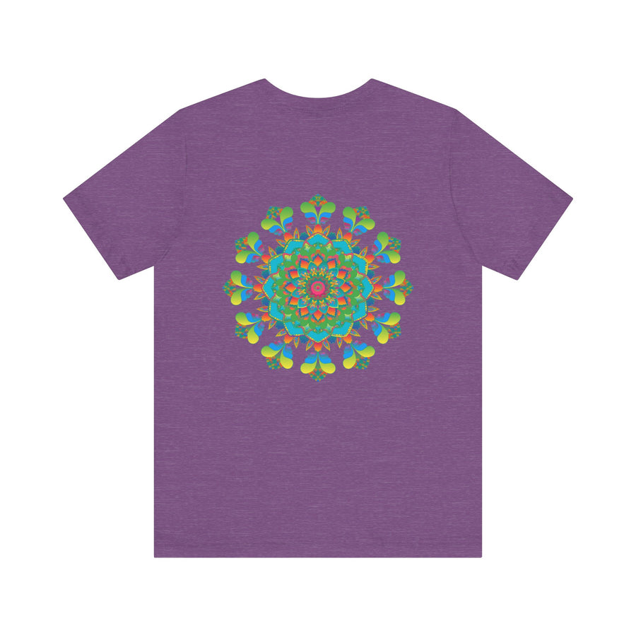 Colorful and intricate psychedelic mandala t-shirt with spiritual vibes and mesmerizing patterns