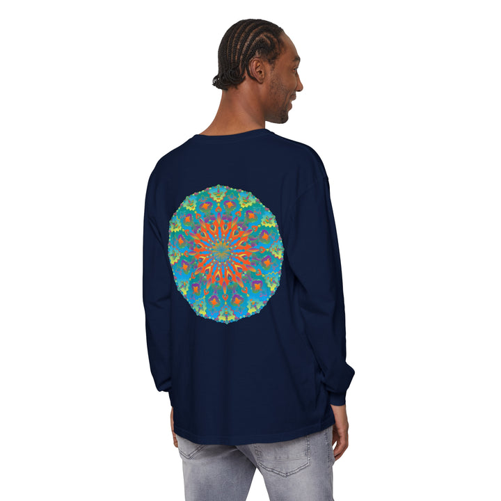 Hippie-chic rainbow mandala long sleeve t-shirt