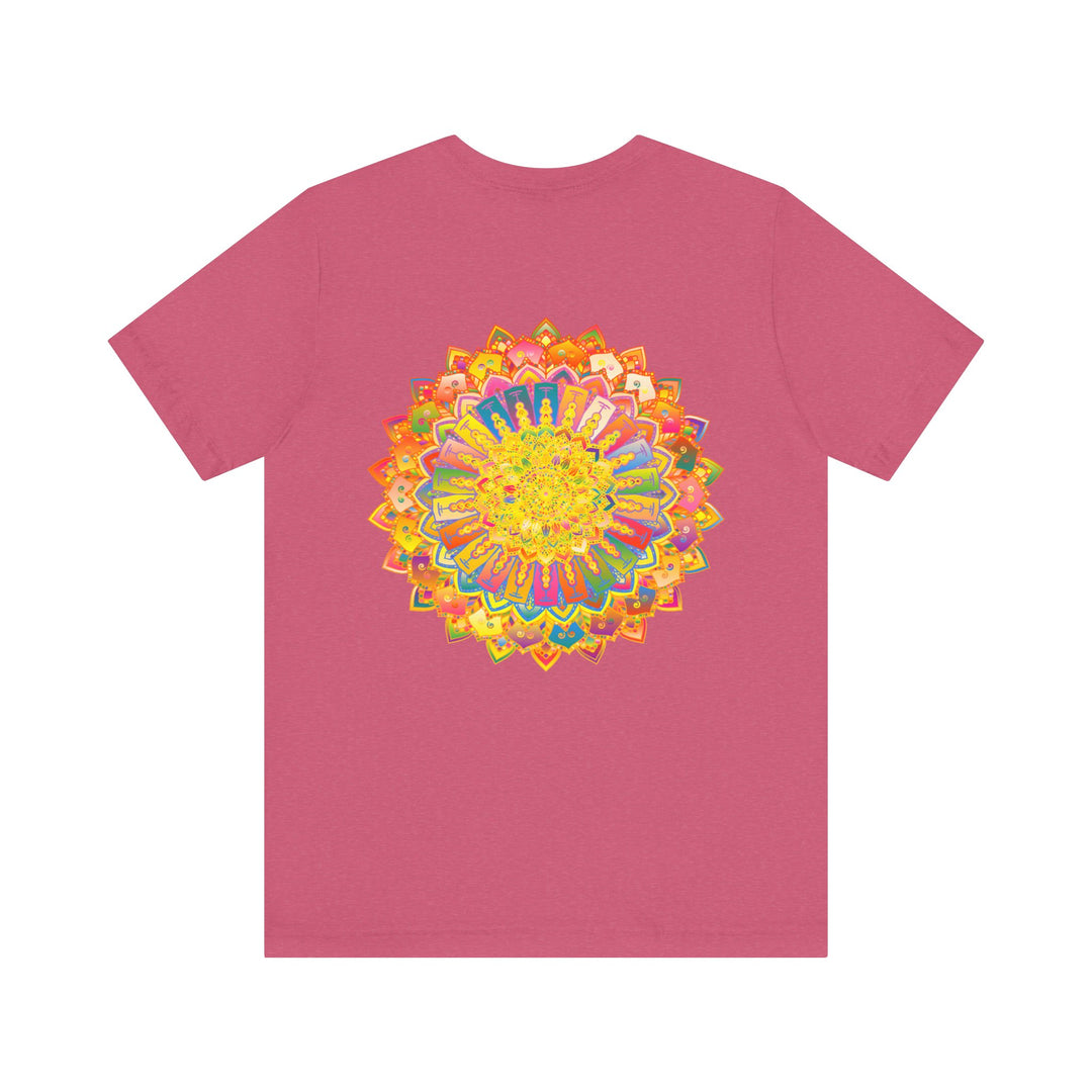 Vibrant Mandala Tee featuring intricate spiritual design for peace and harmony