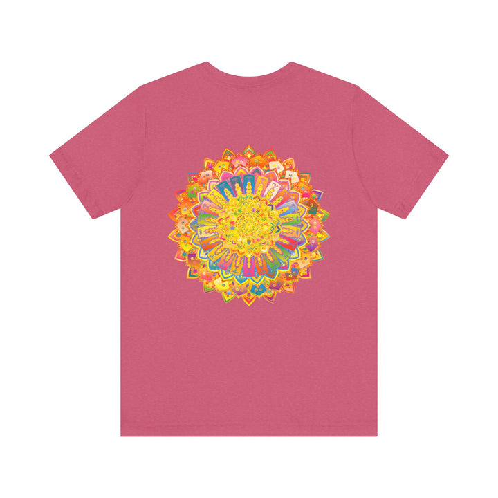 Vibrant Mandala Tee featuring intricate spiritual design for peace and harmony