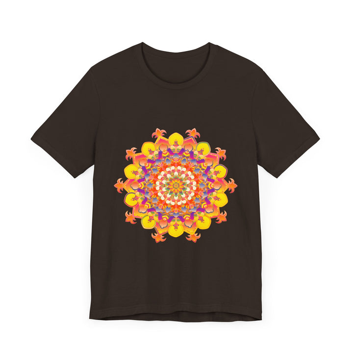 Vibrant Mandala Tee featuring a colorful and intricate design with vibrant hues and detailed patterns, perfect for adding a pop of color to your wardrobe